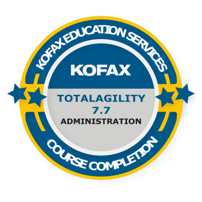 TotalAgility Certified Administrator badge